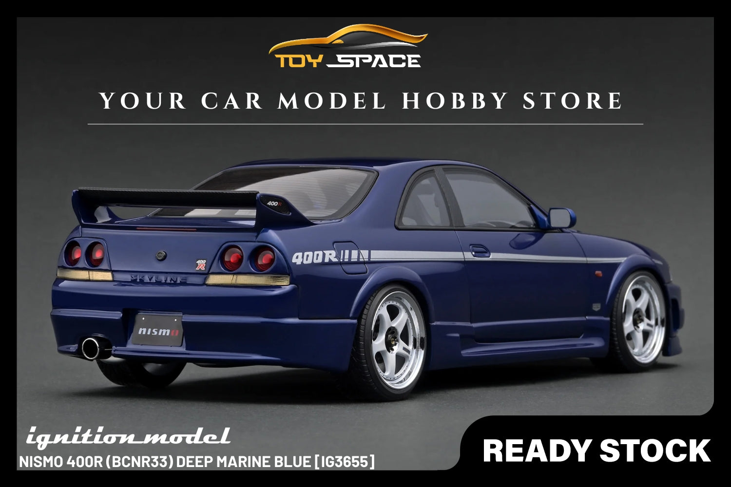 [IGNITION MODEL] 1:18 NISMO 400R (BCNR33) Deep Marine Blue [IG3655]