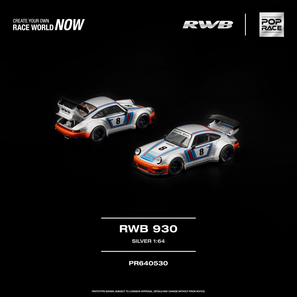 [POP RACE] 1:64 RWB 930 Silver