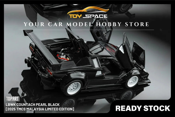 [TOPART] 1:64  LBWK Countach Pearl Black [TMCS Malaysia Limited Edition]
