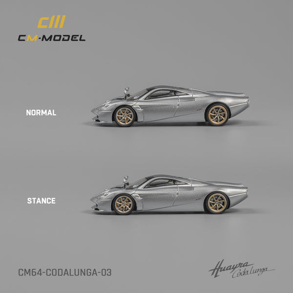 [CM MODEL] 1:64 Pagani Codalunga Metallic Silver