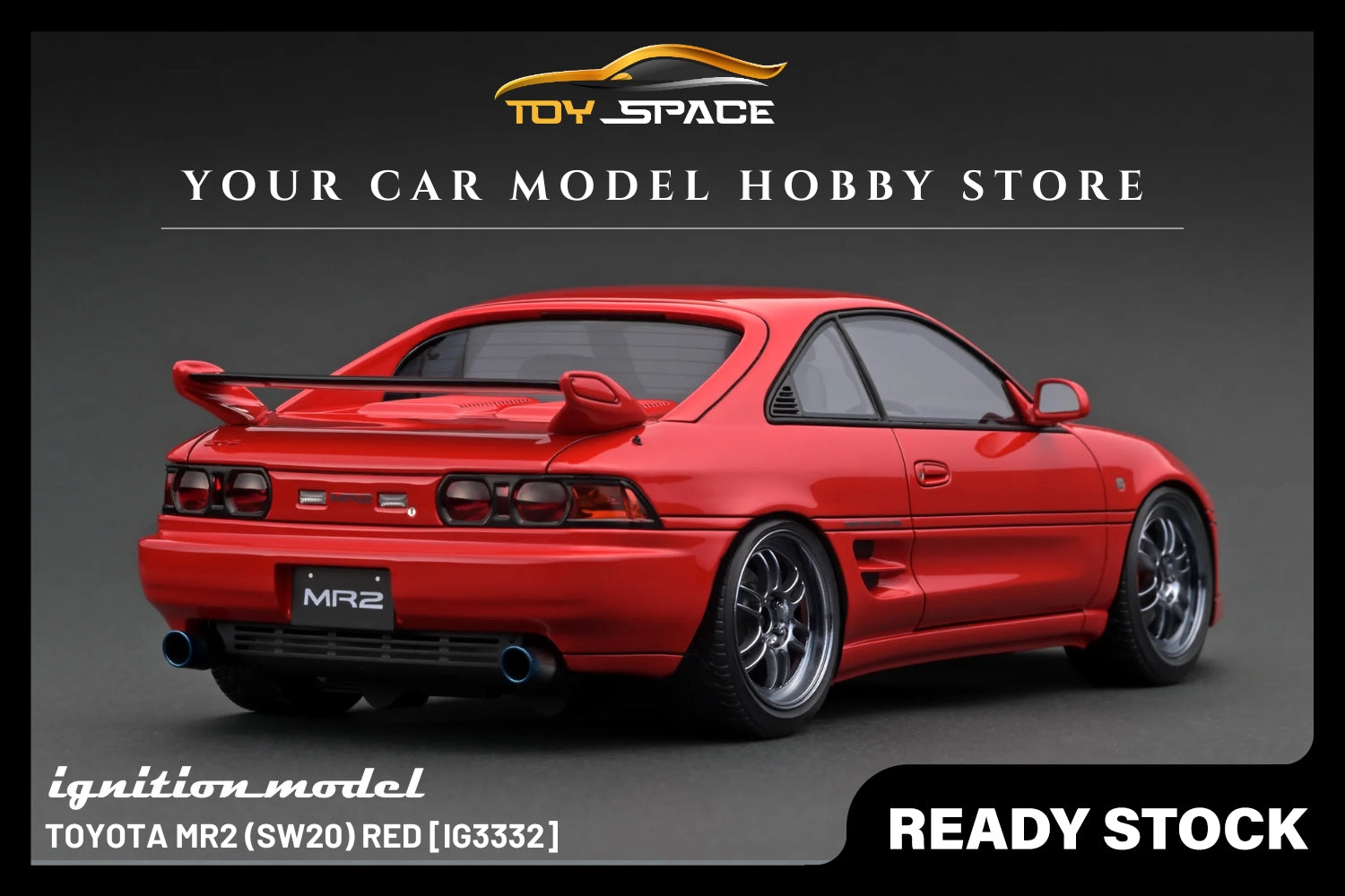 [IGNITION MODEL] 1/18 Toyota MR2 (SW20) Red [IG3332] - Toy Space Diecast Online Store Singapore