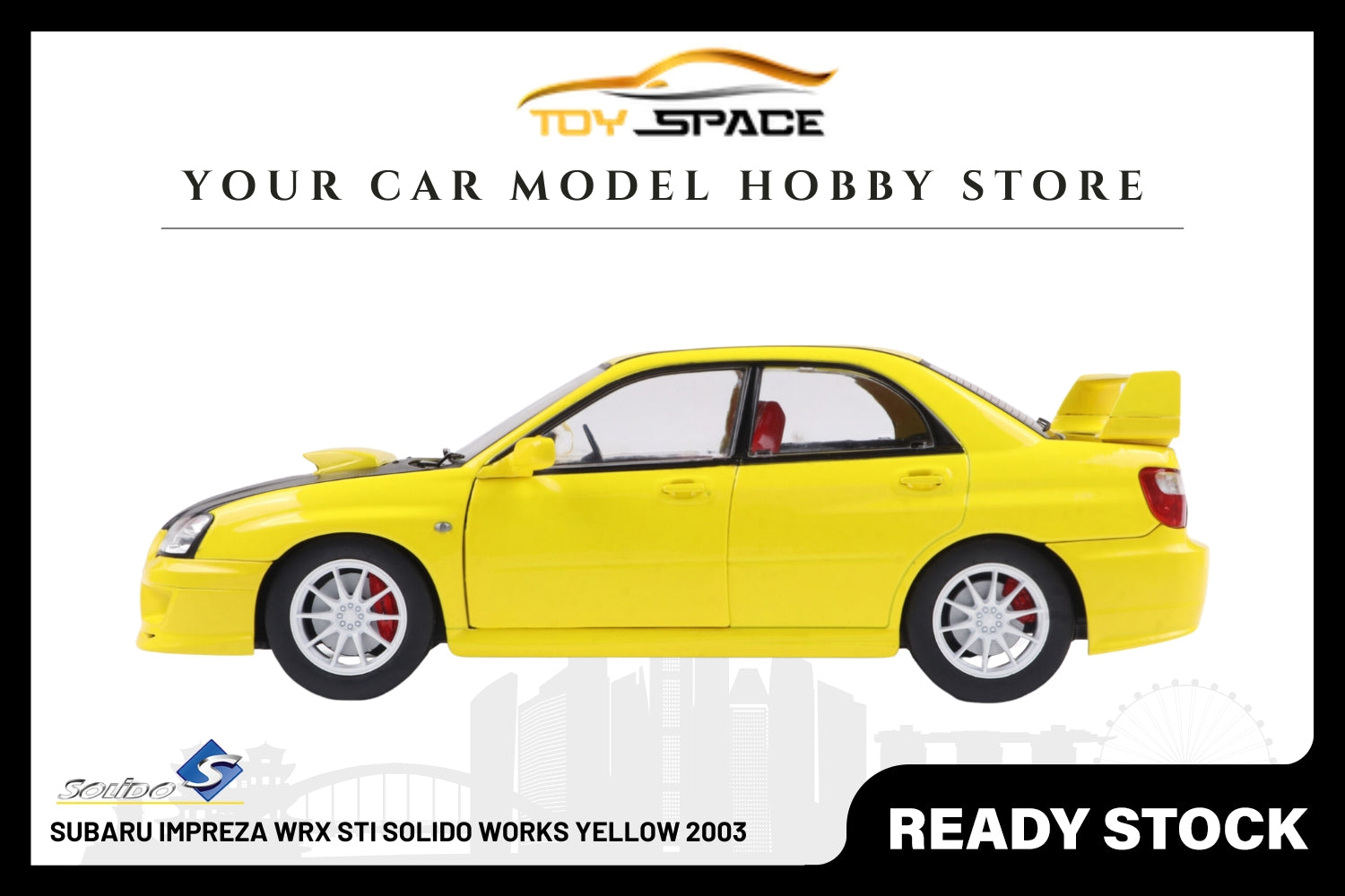 [SOLIDO] 1:18 Subaru Impreza WRX STI Solido Works Yellow 2003