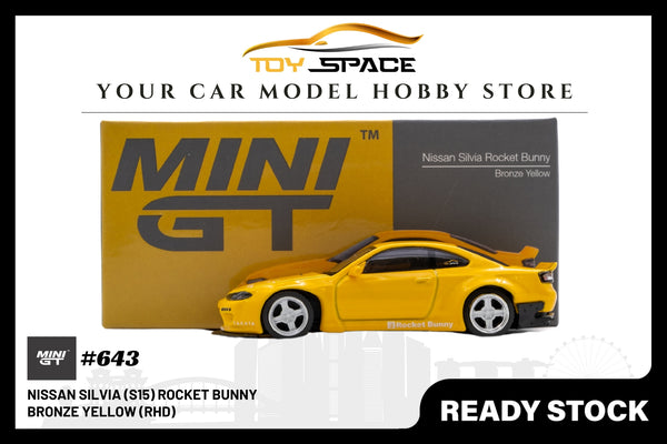 Mini GT Nissan Silvia (S15) Rocket Bunny Bronze Yellow (RHD)