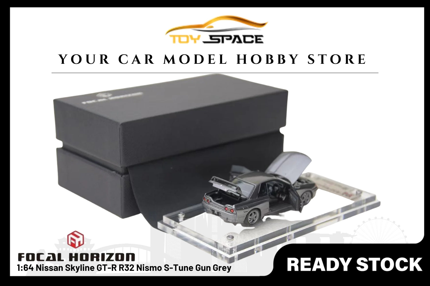 [FOCAL HORIZON] 1:64 Nissan Skyline GT-R R32 Nismo S-Tune Gun Grey