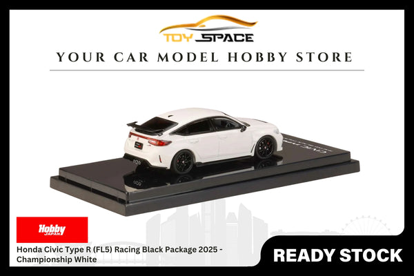[HOBBY JAPAN] 1:64 Honda Civic Type R (FL5) Racing Black Package 2025 - Championship White