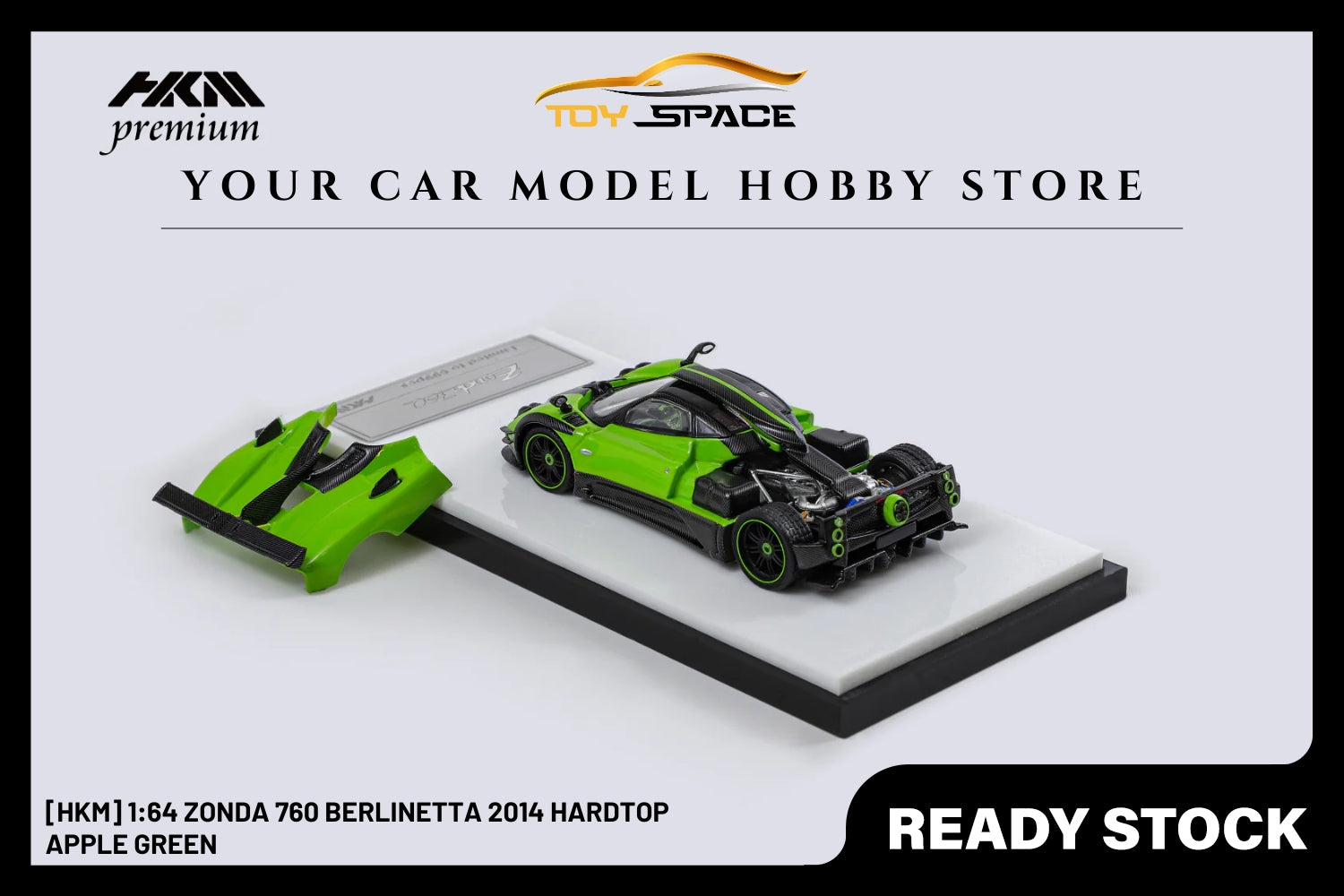 [HKM] 1:64 Zonda 760 Berlinetta 2014 Hardtop Apple Green