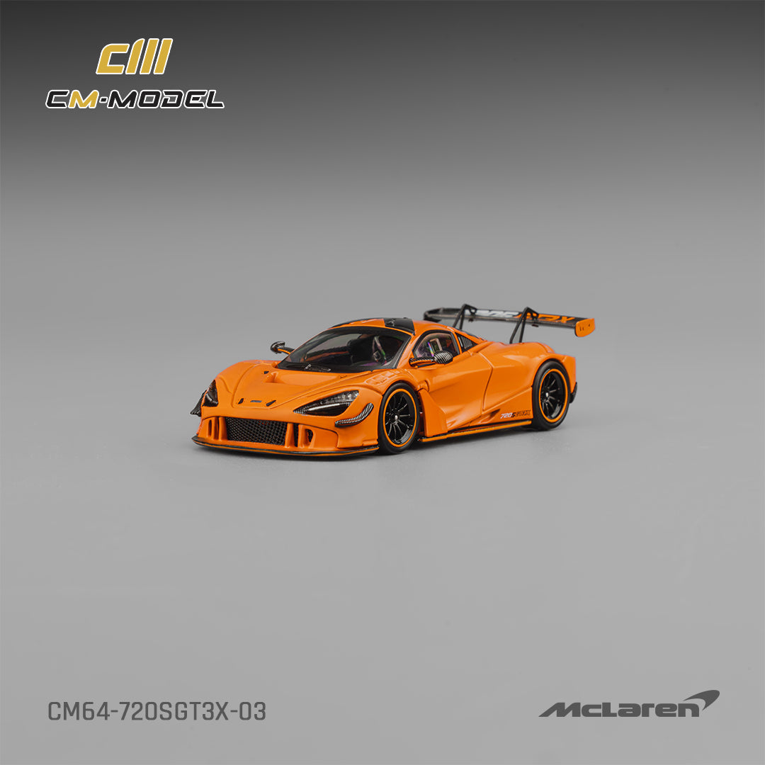 [CM MODEL] 1:64 Mclaren 720SGT3X Papaya Orange