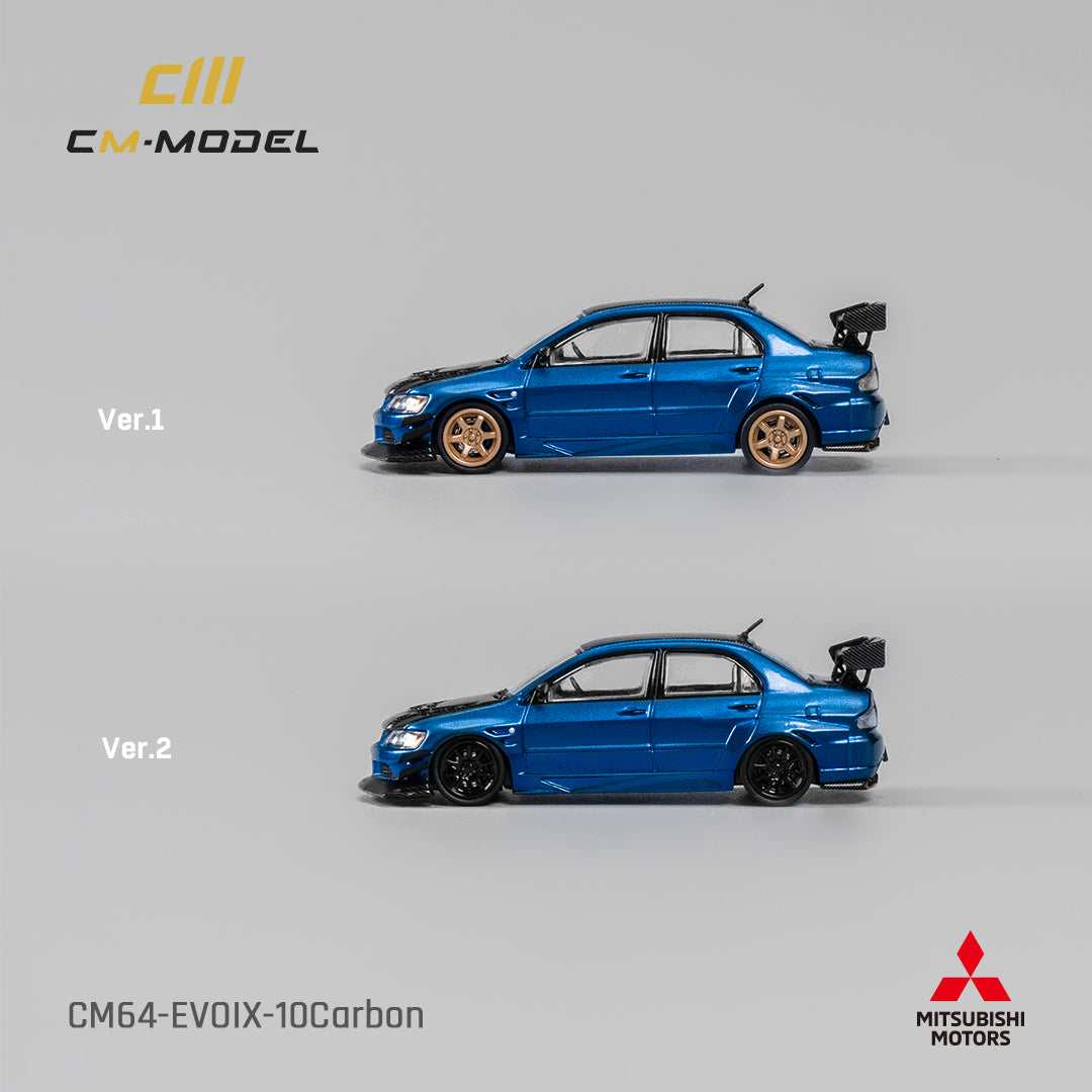 CM 1/64 Mitsubishi Lancer Evo IX Metallic Blue Carbon