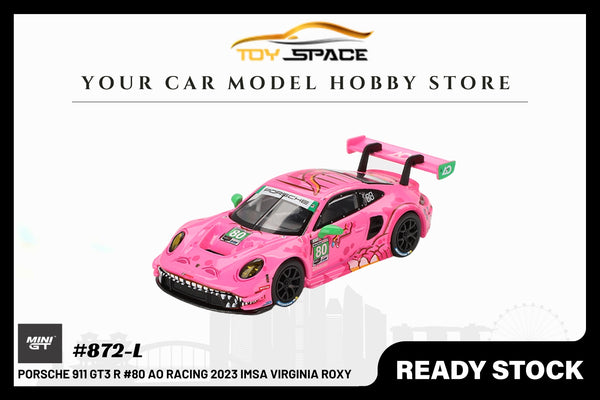[MINI GT] Porsche 911 GT3 R #80 AO Racing 2023 IMSA VIRginia Roxy