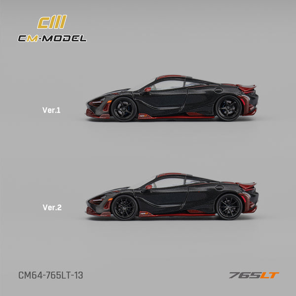 [CM MODEL] 1:64 Mclaren 765LT Full Carbon Red