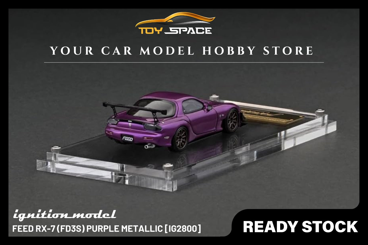 [IGNITION MODEL] 1/64 FEED RX-7 (FD3S) Purple Metallic [IG2800] - Toy Space Diecast Online Store Singapore