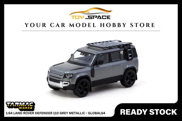 [TARMAC WORKS] 1:64 Land Rover Defender 110 Grey Metallic - GLOBAL64