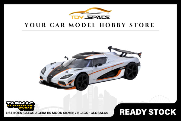 [TARMAC WORKS] 1:64 Koenigsegg Agera RS Moon Silver / Black - GLOBAL64