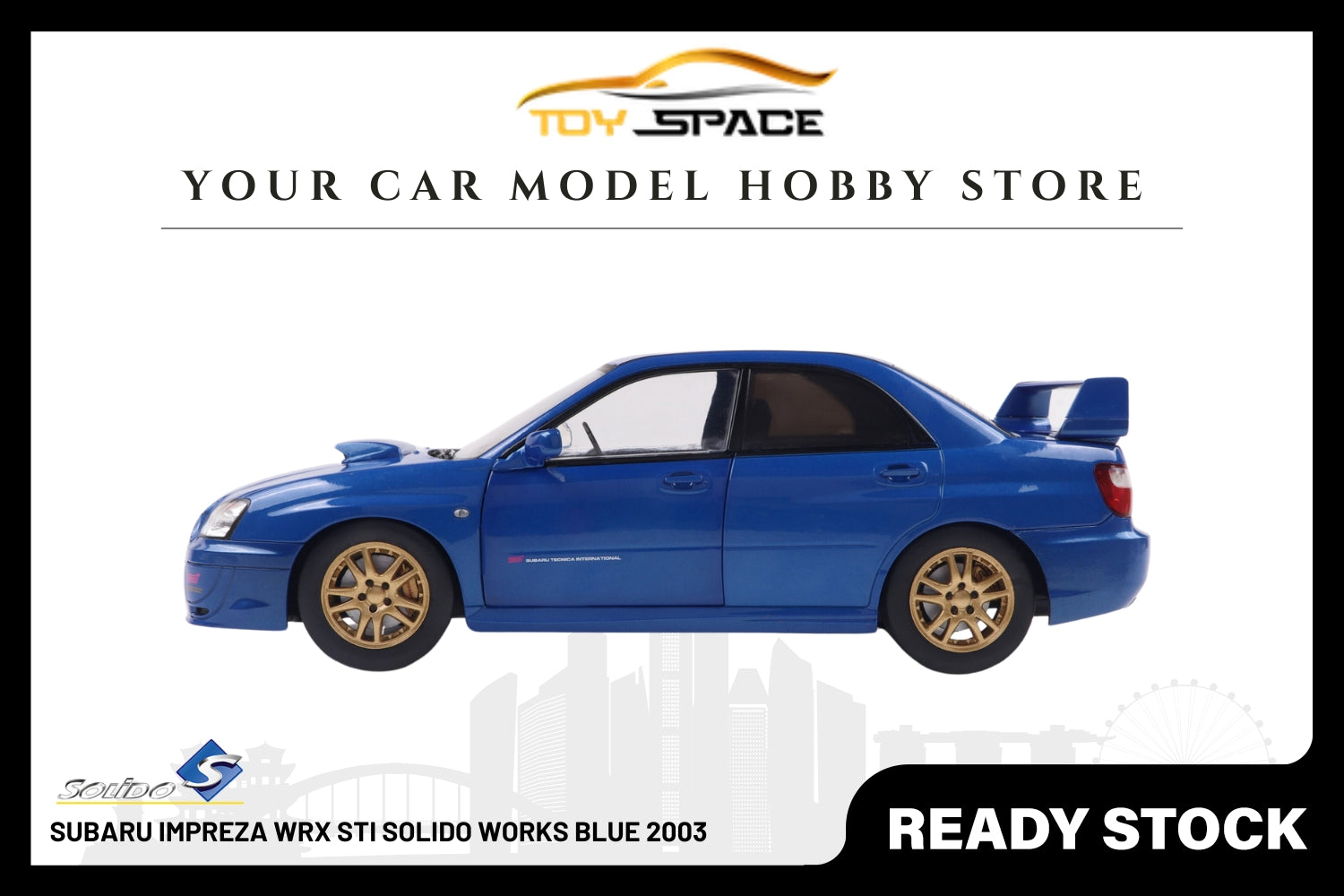 [SOLIDO] 1:18 Subaru Impreza WRX STI Sonic Blue 2003