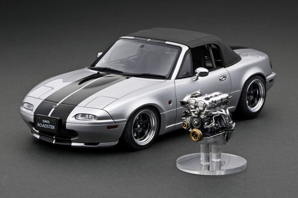 Ignition Model 1/18 Eunos Roadster (NA) Silver With B6-ZE Engine [IG3202]