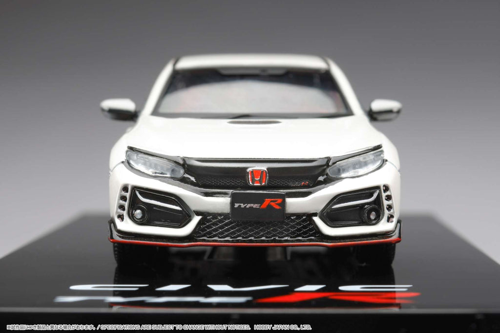 Hobby Japan 1/64 Honda Civic Type R Limited Edition (Fk8) 2020 With Engine Display Model Championship White