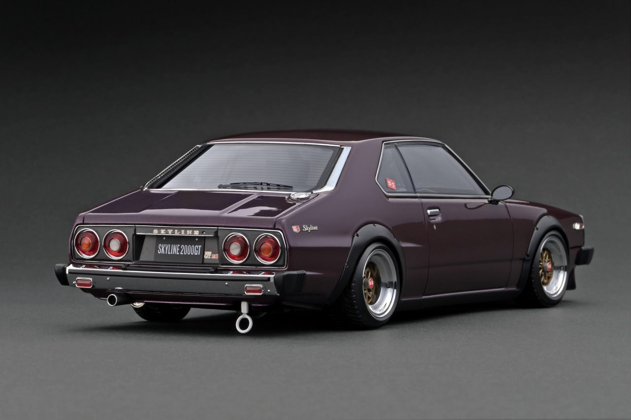 Ignition Model 1/18 Nissan Skyline 2000 GT-ES (C210) Purple [IG3232]