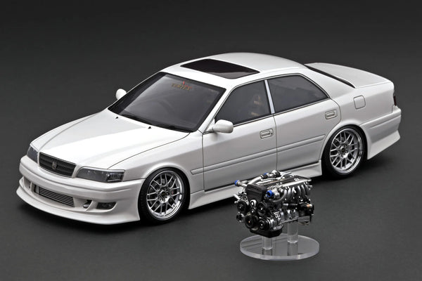 [IGNITION MODEL] 1:18 VERTEX JZX100 Chaser Pearl White With 1JZ Engine [IG3313]