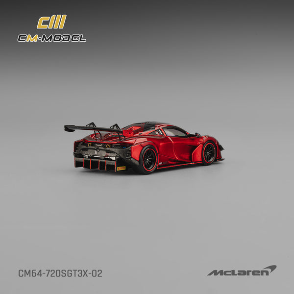 [CM MODEL] 1:64 Mclaren 720SGT3X Metallic Red