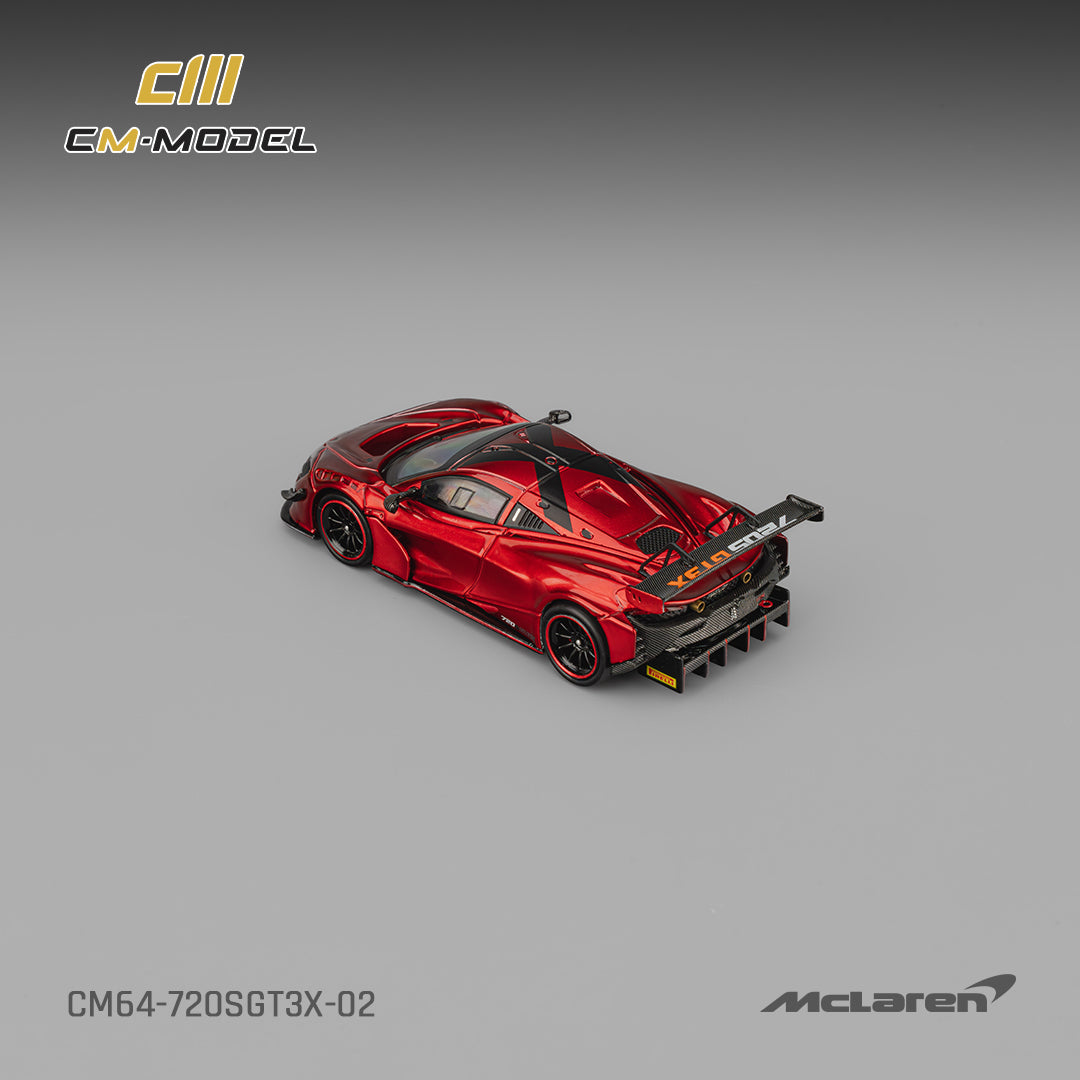 [CM MODEL] 1:64 Mclaren 720SGT3X Metallic Red