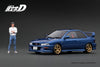 [IGNITION MODEL] 1:18 INITIAL D Subaru Impreza WRX Type R STi Version V (GC8) Blue With Mr.Bunta [IG3538]