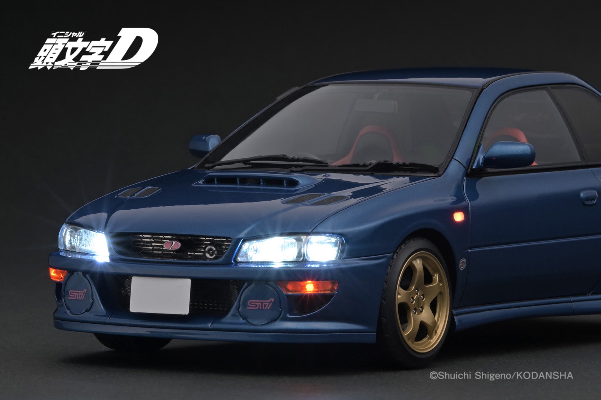 [IGNITION MODEL] 1:18 INITIAL D Subaru Impreza WRX Type R Sti Version V (GC8) Blue With LED light [IG3539]