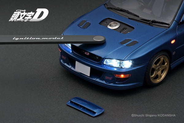 [IGNITION MODEL] 1:18 INITIAL D Subaru Impreza WRX Type R Sti Version V (GC8) Blue With LED light [IG3539]