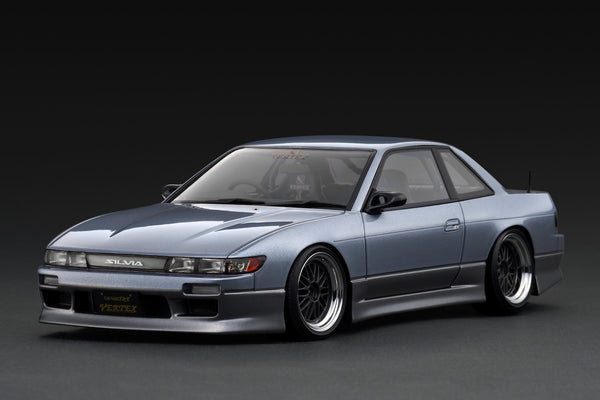 [IGNITION MODEL] 1:18 VERTEX S13 Silvia Blue Silver/Gray [IG3590]