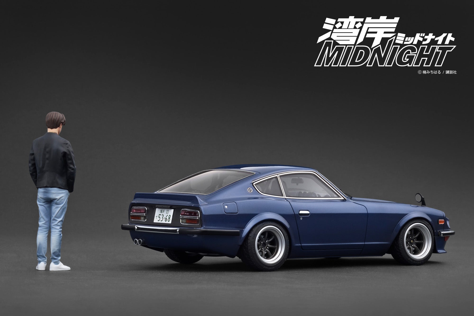 [IGNITION MODEL] 1:18 Nissan Fairlady Z (S30) Blue MIDNIGHT Devil's Z With Mr. Akio Asakura [IG3591]