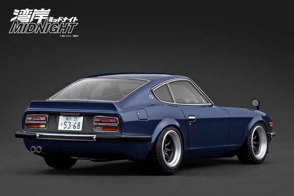 [IGNITION MODEL] 1:18 Nissan Fairlady Z (S30) Blue MIDNIGHT Devil's Z With Mr. Akio Asakura [IG3591]