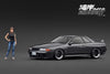 [IGNITION MODEL] 1:18 Nissan Skyline GT-R (R32) Gun Metallic MIDNIGHT Reina's R With Ms.Reina Akikawa [IG3595]