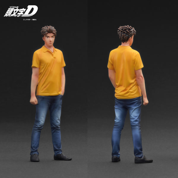 [IGNITION MODEL] 1:18 INITIAL D Mazda RX-7 (FD3S) Yellow With Mr. Keisuke Takahashi [IG3800]