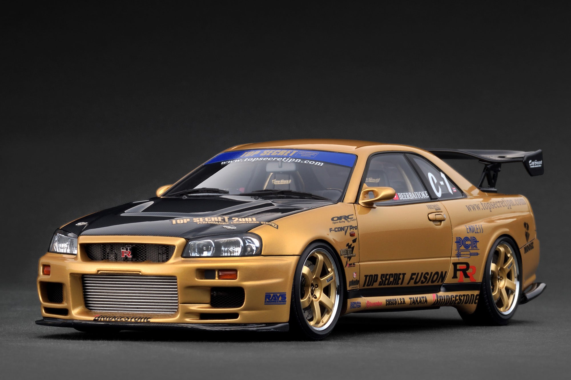 [IGNITION MODEL] 1:18 Top Secret 34GT-R (BNR34) Gold [IG3847]