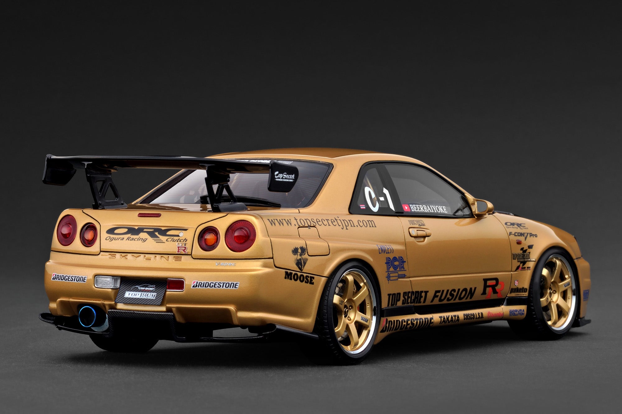 [IGNITION MODEL] 1:18 Top Secret 34GT-R (BNR34) Gold [IG3847]