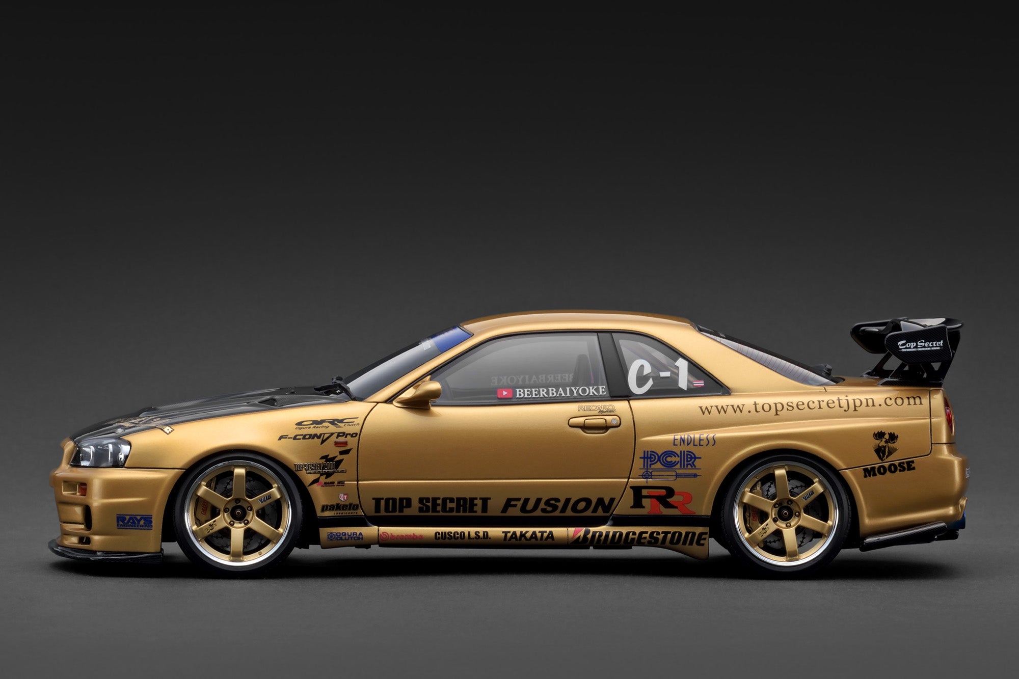 [IGNITION MODEL] 1:18 Top Secret 34GT-R (BNR34) Gold [IG3847]