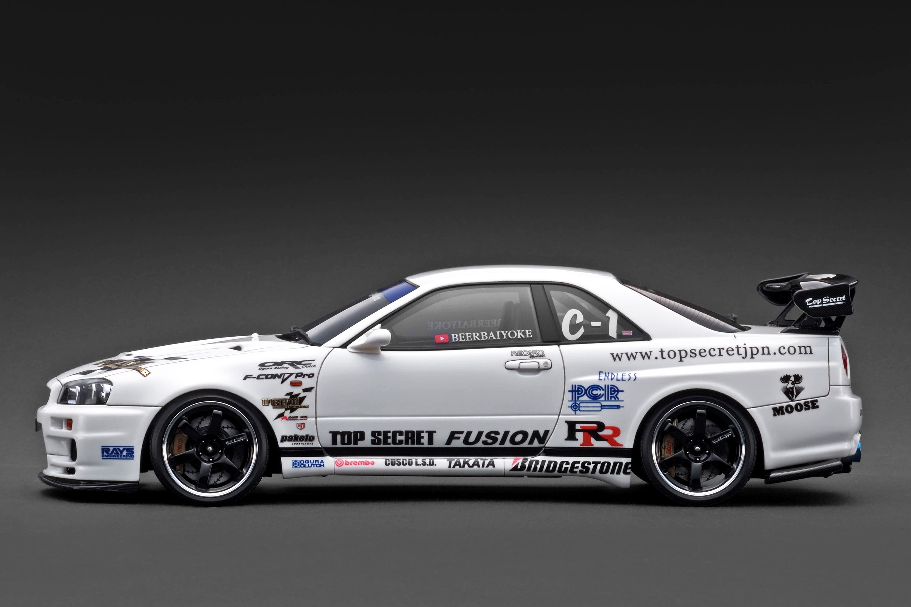 [IGNITION MODEL] 1:18 Top Secret 34GT-R (BNR34) White [IG3849]