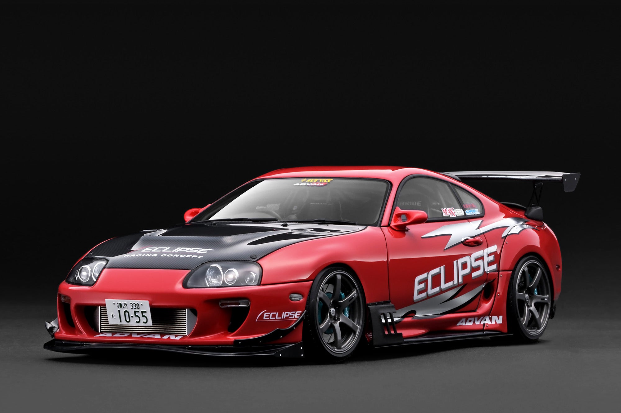 [IGNITION MODEL] 1:18 Toyota Supra RZ (JZA80) ORIDO-STREET Ver.2 Red [IG3883] - Toy Space Diecast Online Store Singapore