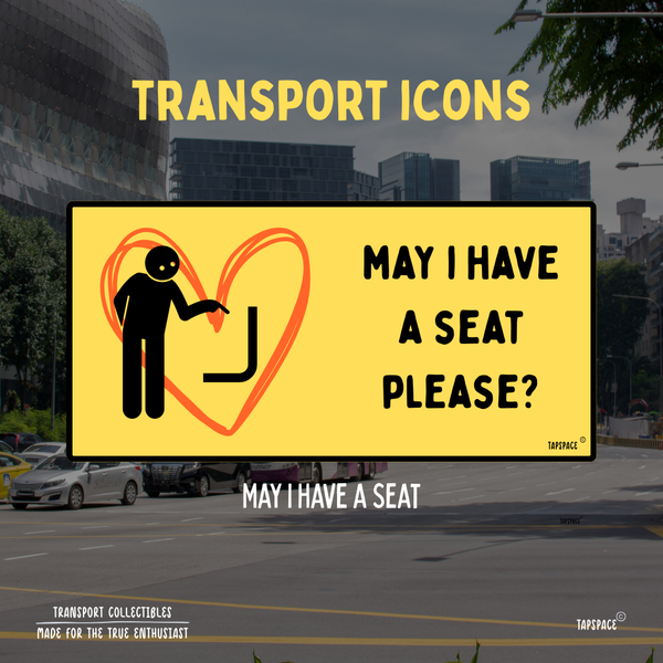 May I Have A Seat Transport Icons Keychain