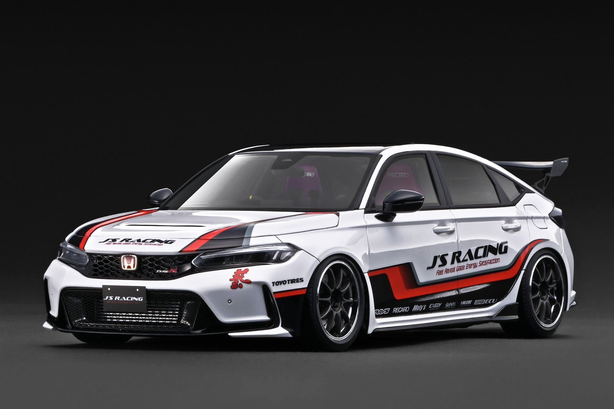 [IGNITION MODEL] 1:18 Honda Civic Type-R J'S Racing (FL5) White [IG3934]