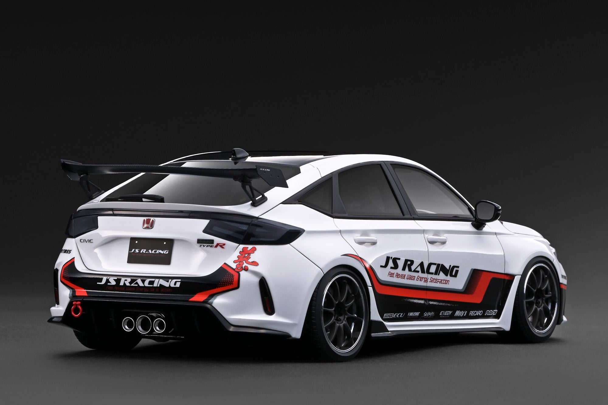 [IGNITION MODEL] 1:18 Honda Civic Type-R J'S Racing (FL5) White [IG3934]