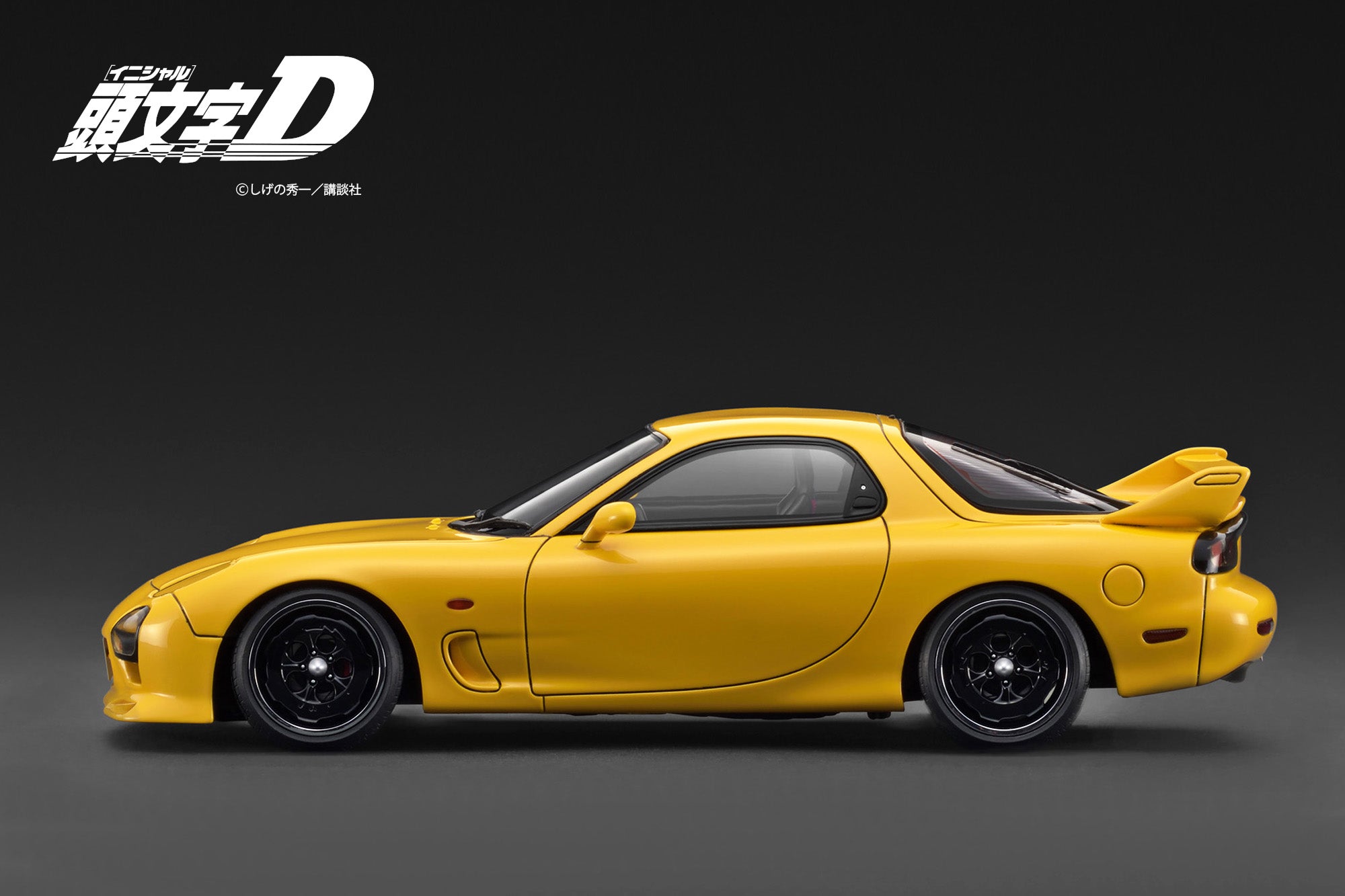 [IGNITION MODEL] 1:18 INITIAL D Mazda RX-7 Mazda Speed A-Spec (FD3S) Yellow Sound & LED Version [IG3940]
