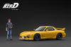 [IGNITION MODEL] 1:18 INITIAL D Mazda RX-7 Mazda Speed A-Spec (FD3S) Yellow With Mr. Keisuke Takahashi [IG3941]