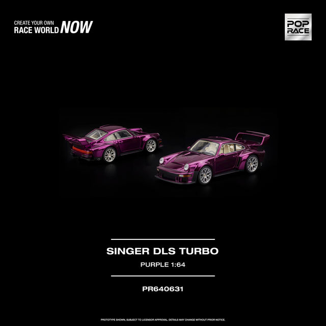 [POP RACE] 1:64 Singer DLS Turbo Purple - Toy Space Diecast Online Store Singapore