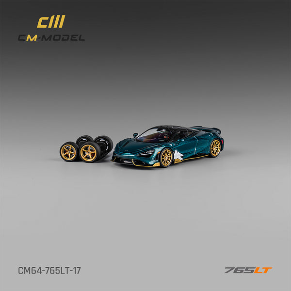 [CM MODEL] 1/64 Mclaren 765LT Metallic Black Green