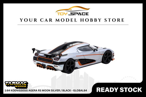 [TARMAC WORKS] 1:64 Koenigsegg Agera RS Moon Silver / Black - GLOBAL64