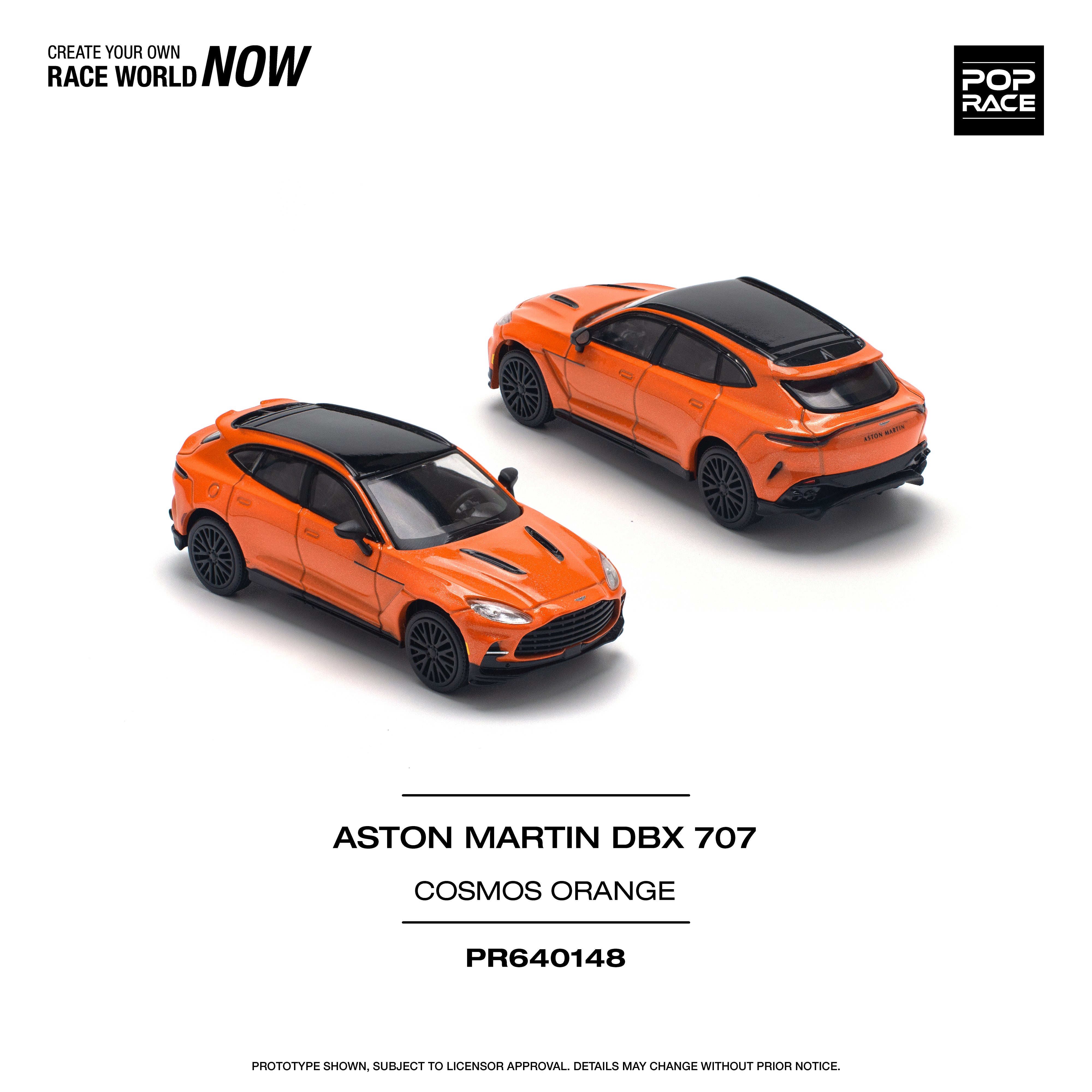 [POP RACE] 1/64 Aston Martin DBX 707 - Cosmos Orange