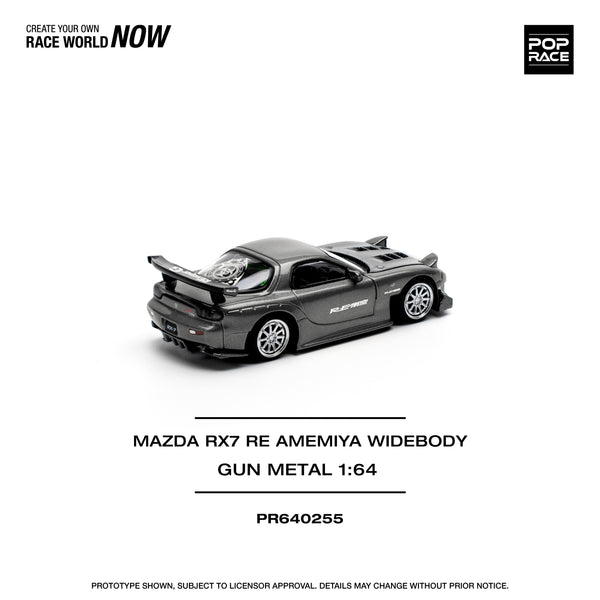 [POP RACE] 1:64 Mazda RX7 RE-Amemiya - Gun Metal