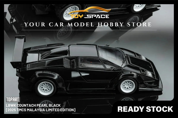 [TOPART] 1:64  LBWK Countach Pearl Black [TMCS Malaysia Limited Edition]