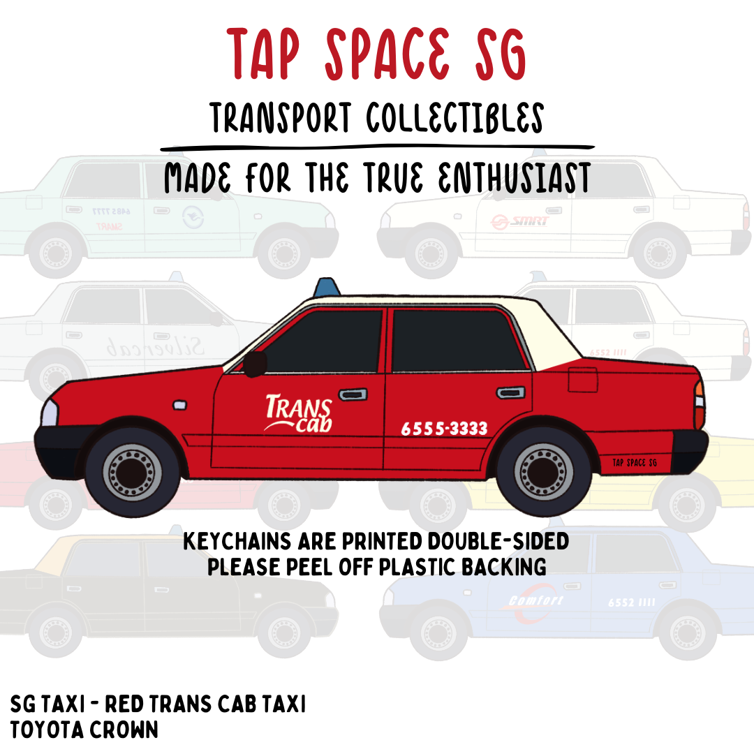 The SG Red TransCab Taxi Keychain