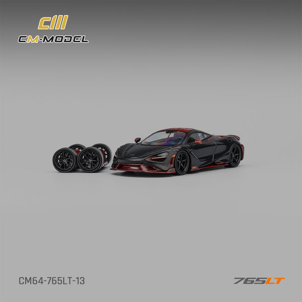 [CM MODEL] 1:64 Mclaren 765LT Full Carbon Red